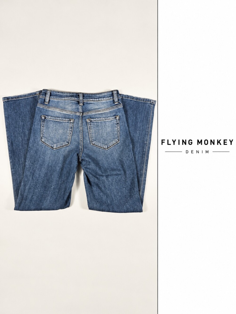 Flying Monkey High Rise Straight Leg Jeans Size 24 Medium Wash Stretch